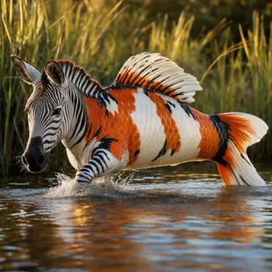 Koi fish + Zebra